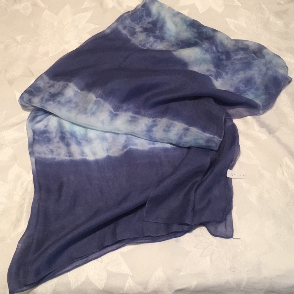 Leith Tie-Dye Scarf - NWOT - Blues